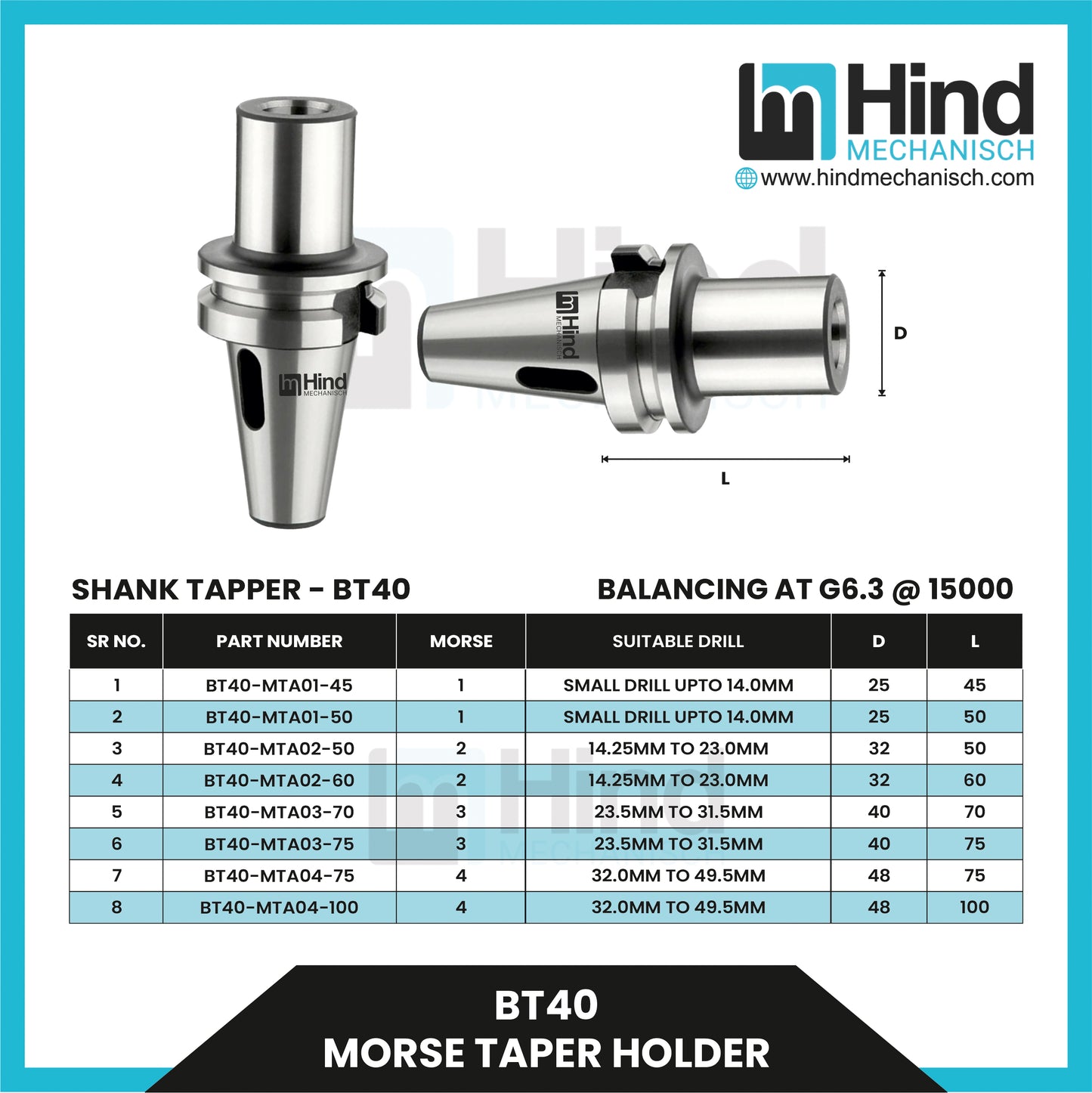BT40 MT Holder