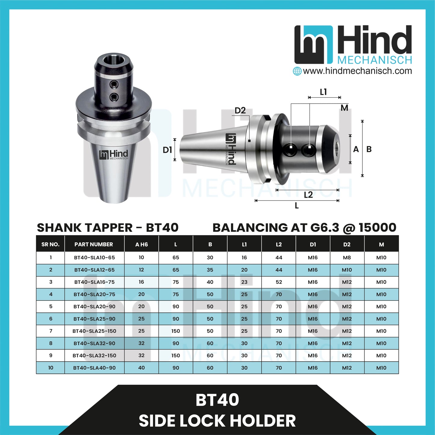 BT40 Sidelock Holder