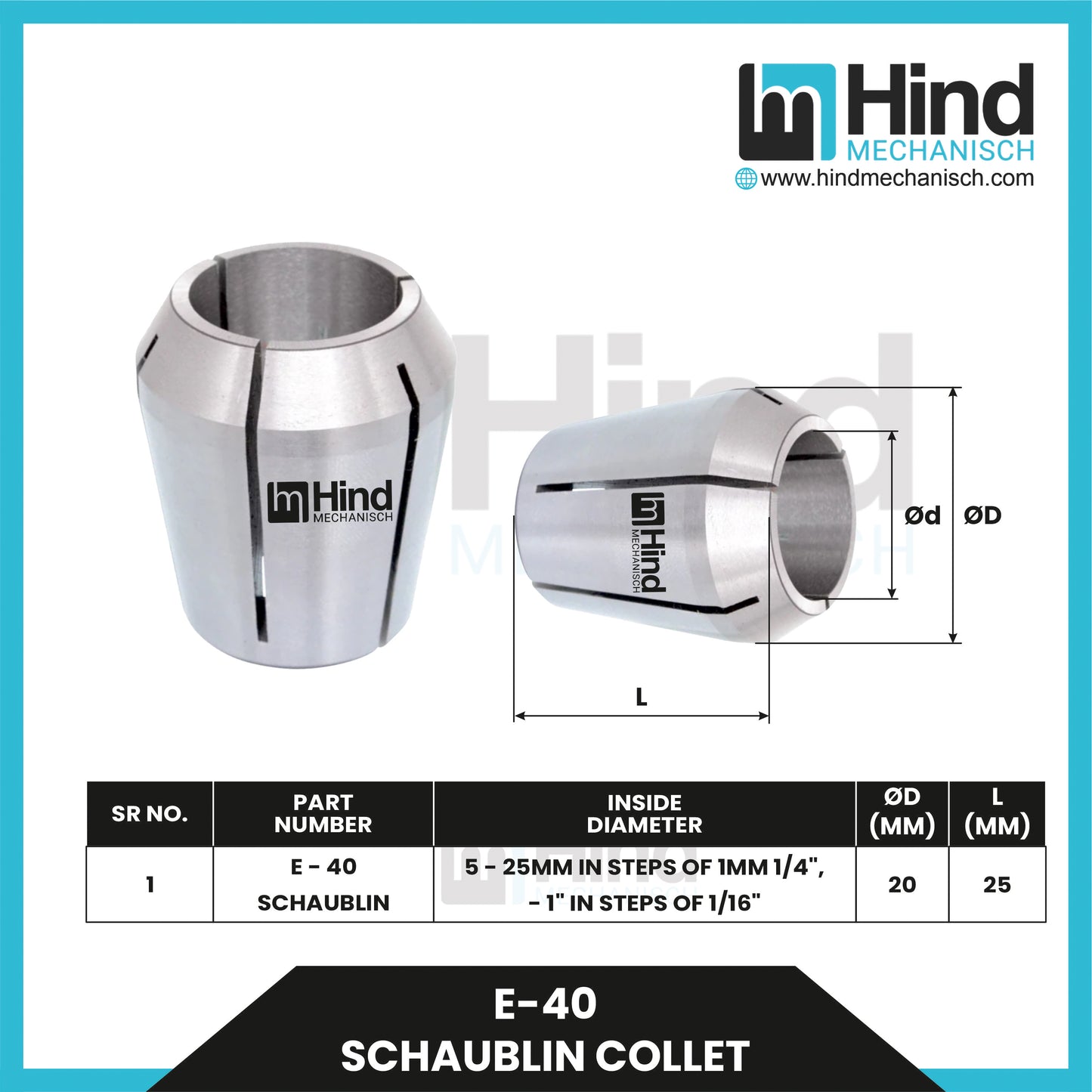 E-40 Schaublin Collet