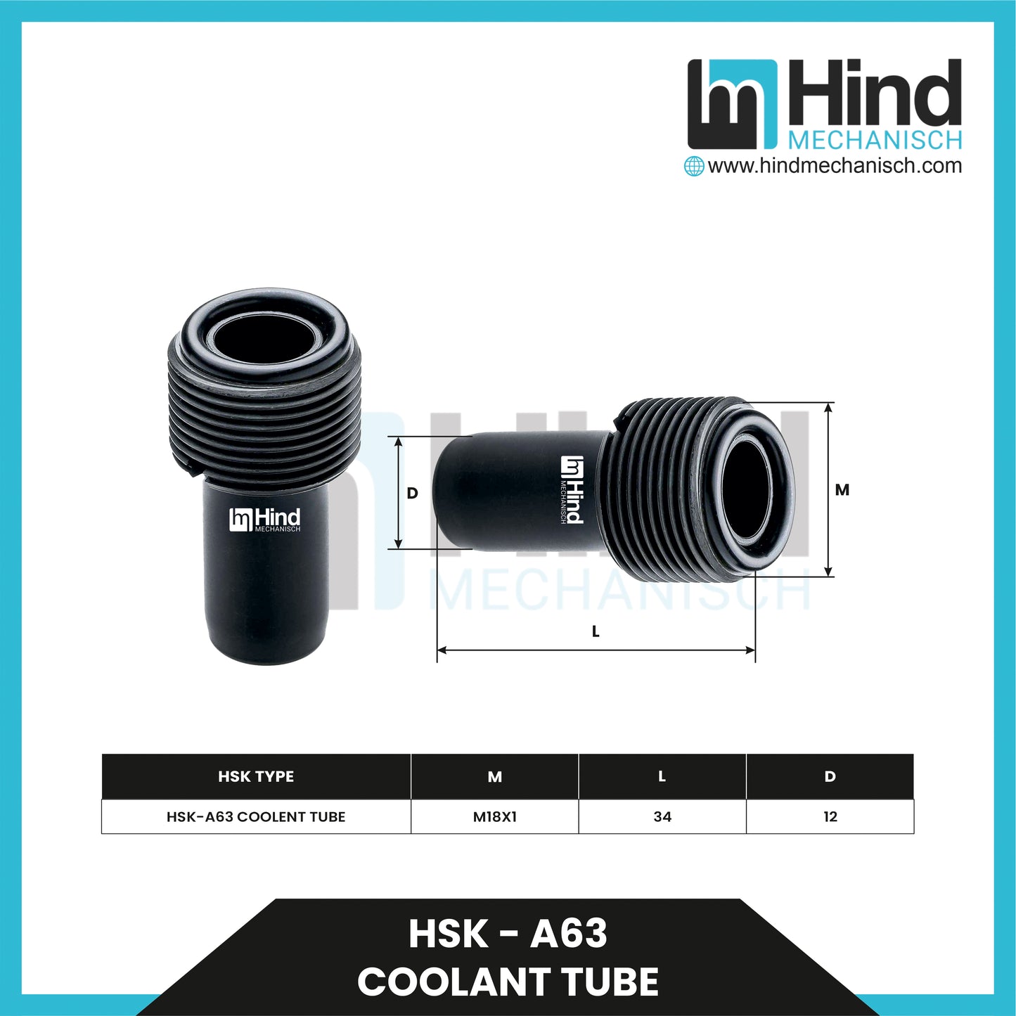 HSK63-A COOLANT TUBE