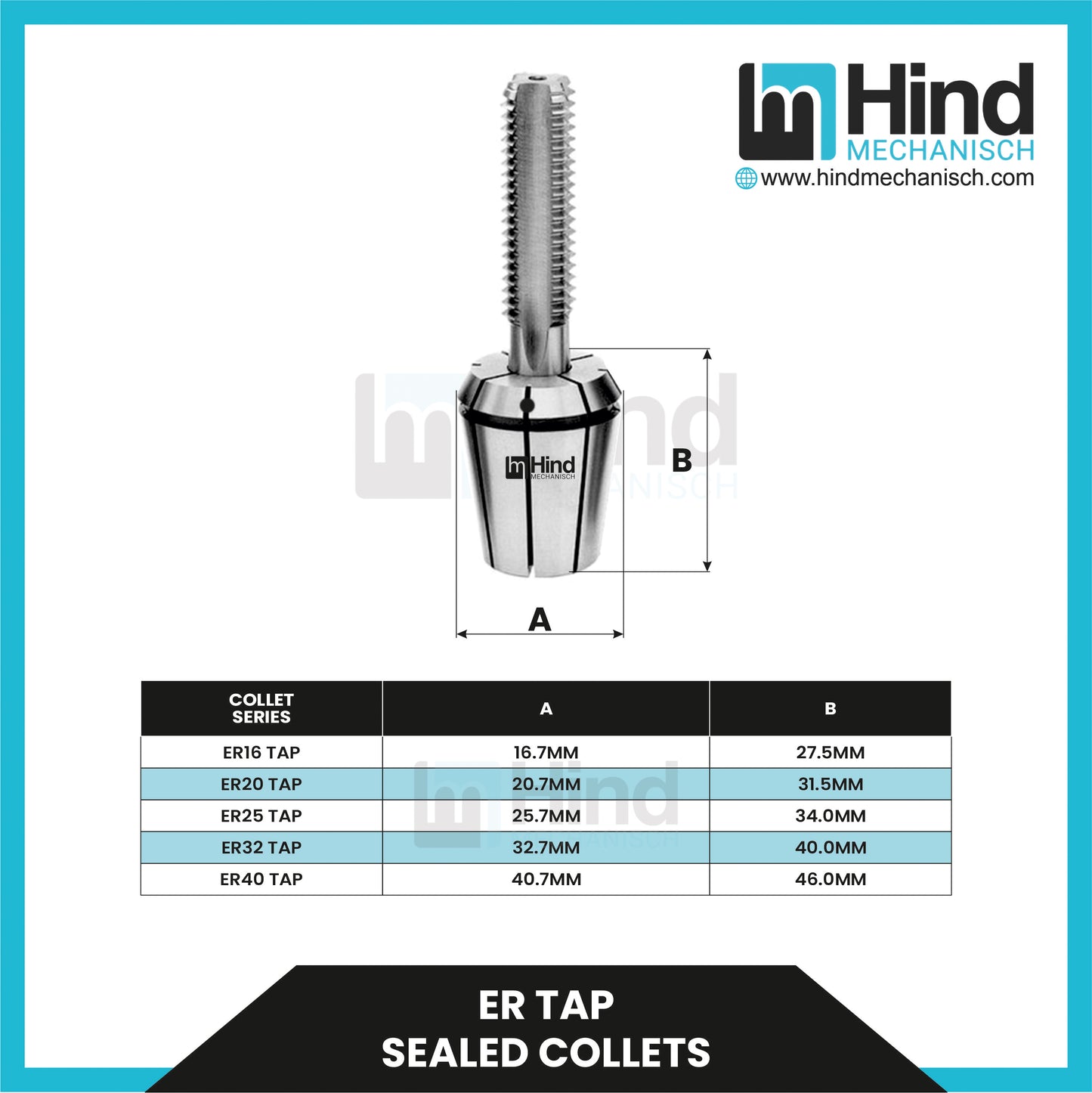 ER16 TAP SEALED COLLET