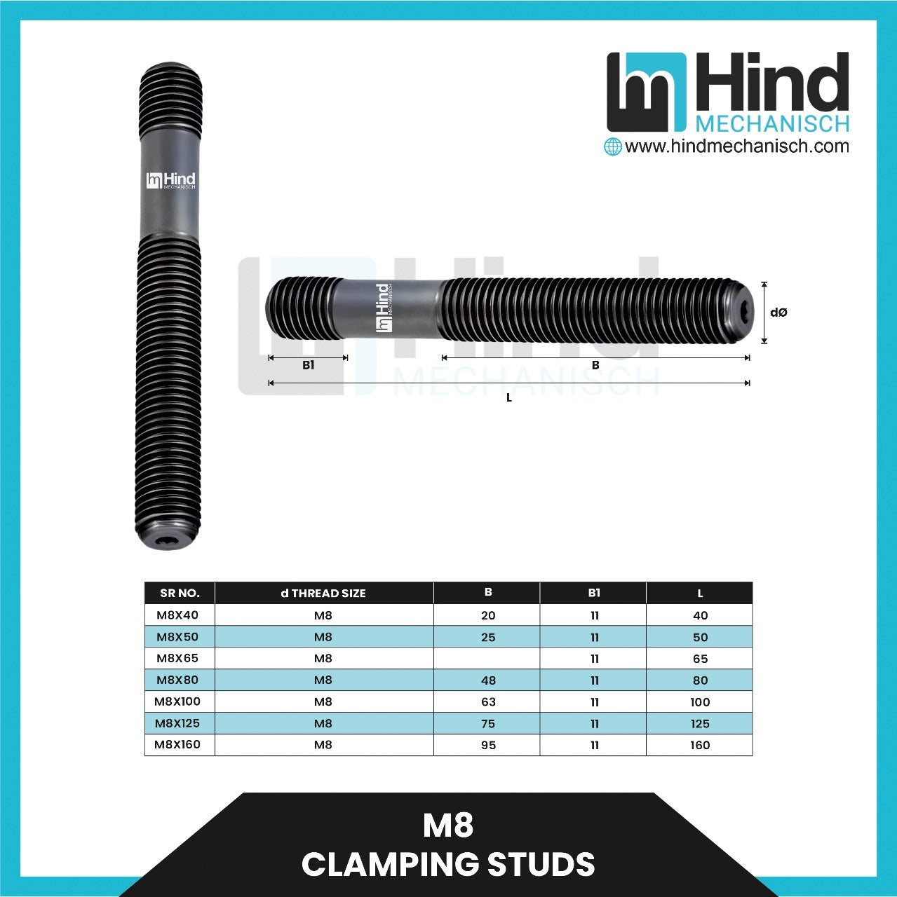 M8 | Clamping stud