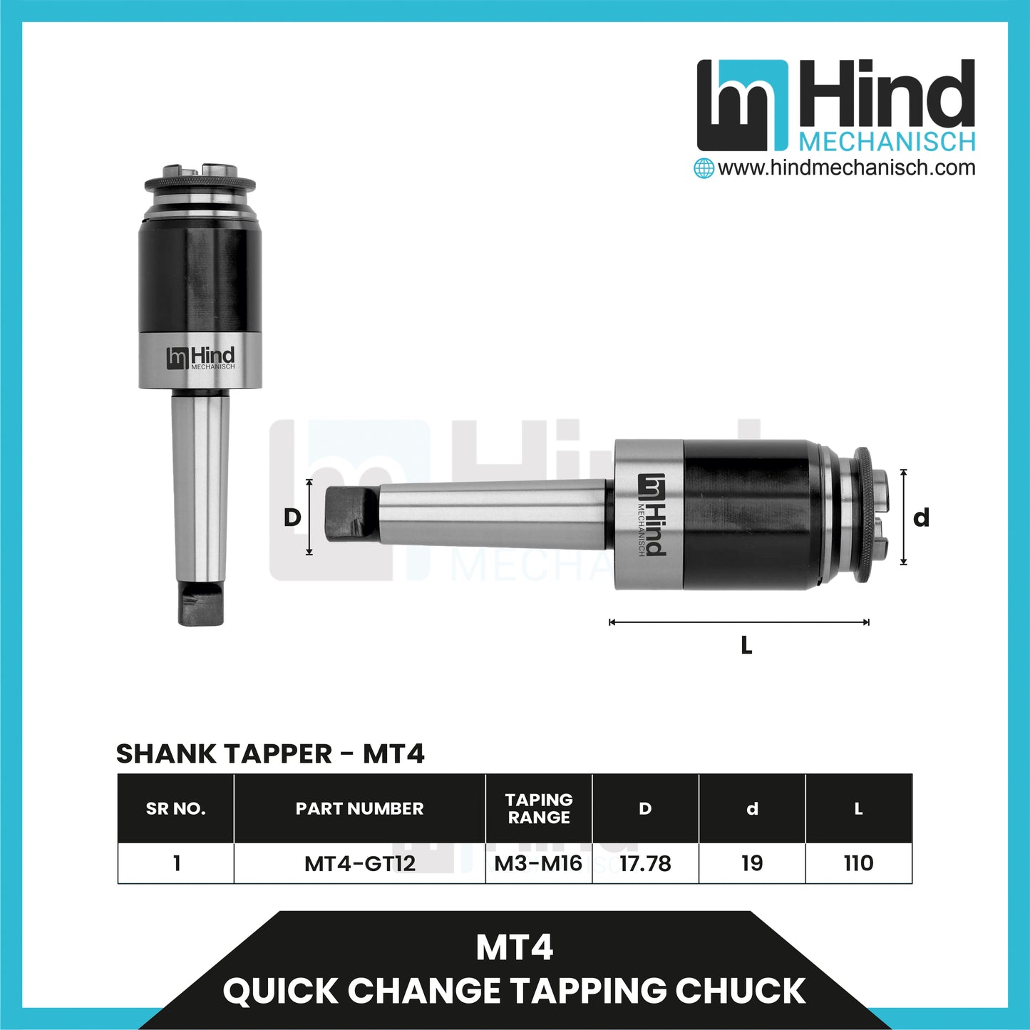 MT4 Quick Change Tapping Chuck