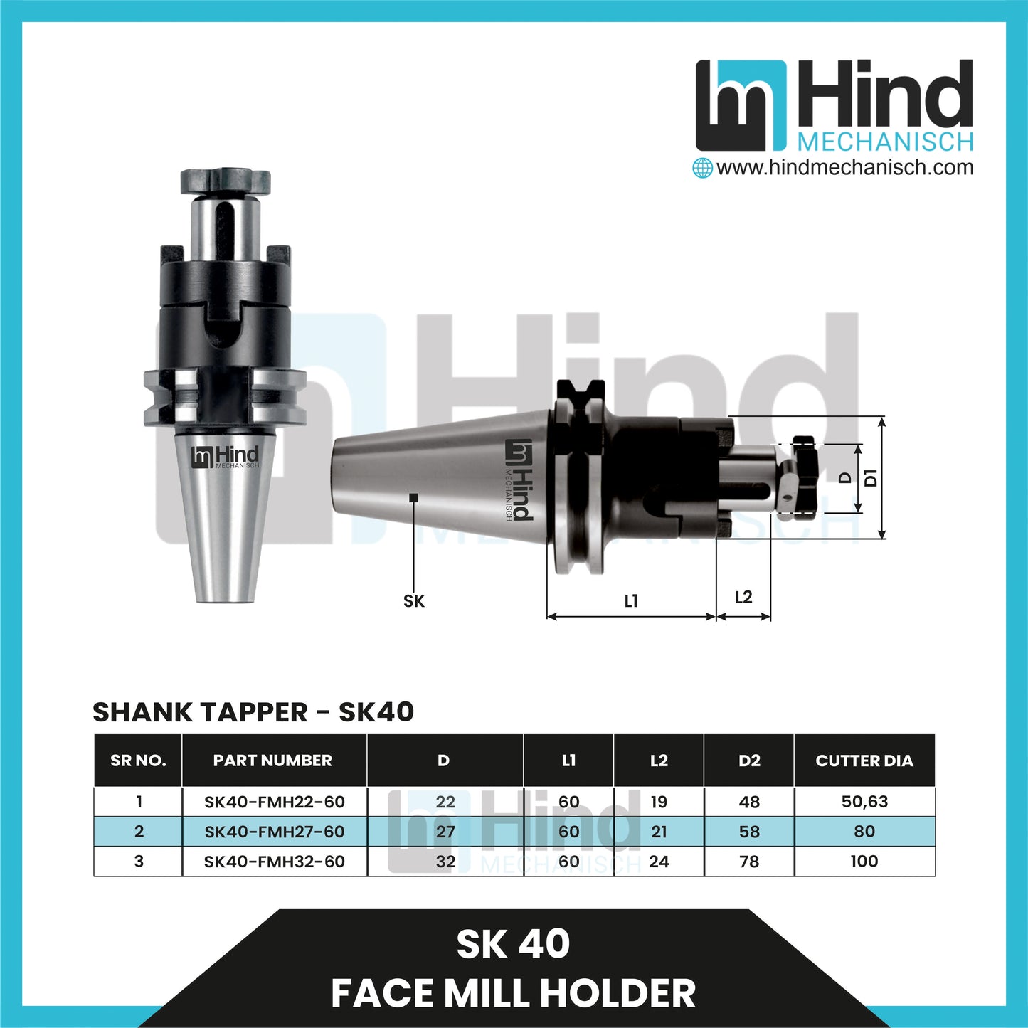 SK Face Mill Holder