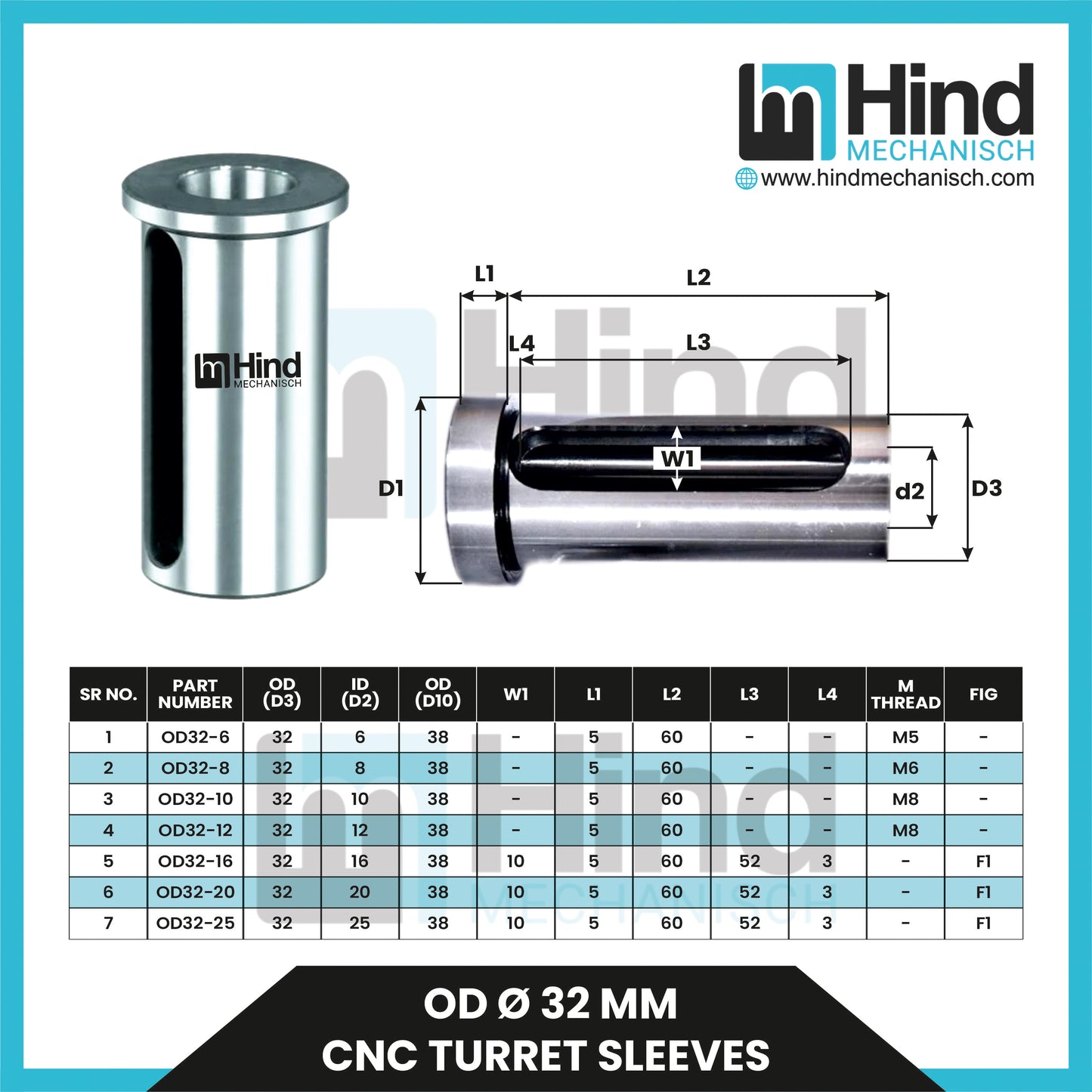 DIA - 16 | CNC Turret Sleeves