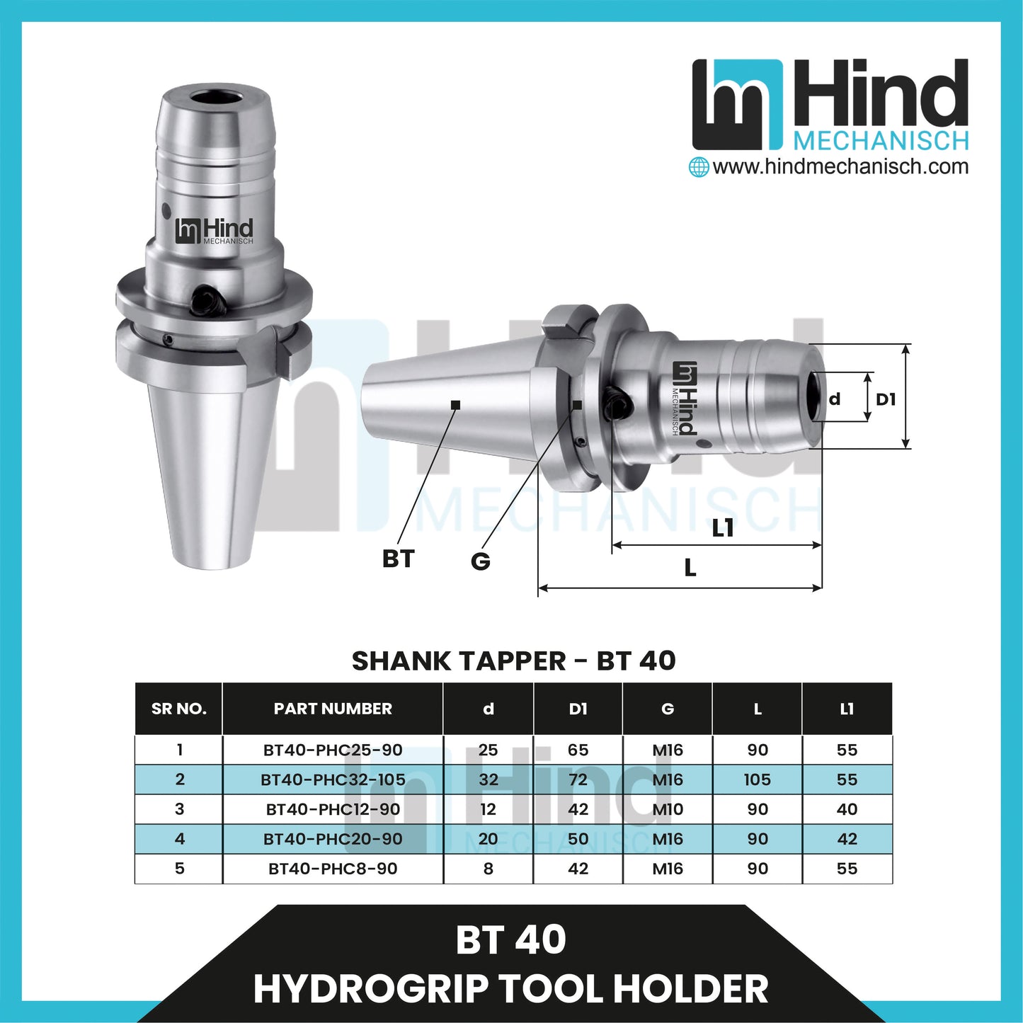 BT Hydrogrip Tool Holders