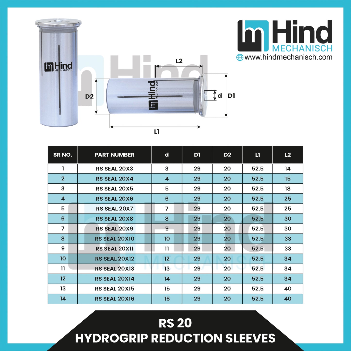 DIA - 20 | Hydrogrip Reduction Sleeve