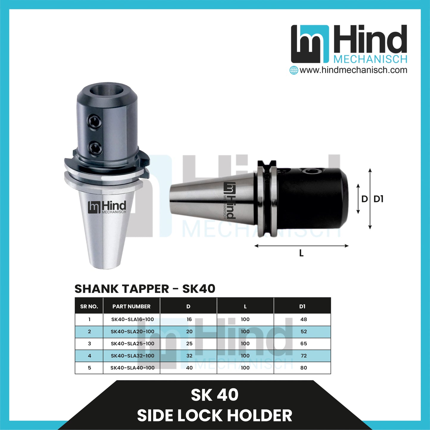 SK40 Side Lock Holder