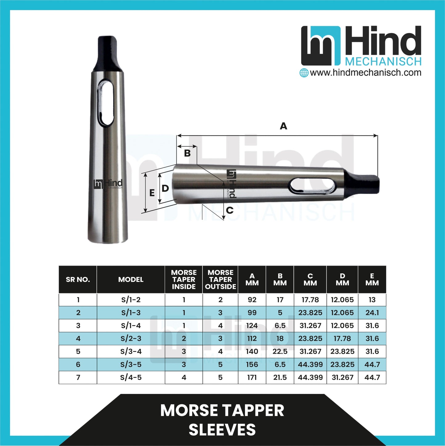 Morse Taper Sleeve