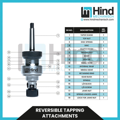 MT2- Reversible Tapping Attachments Tool Holder Accessories