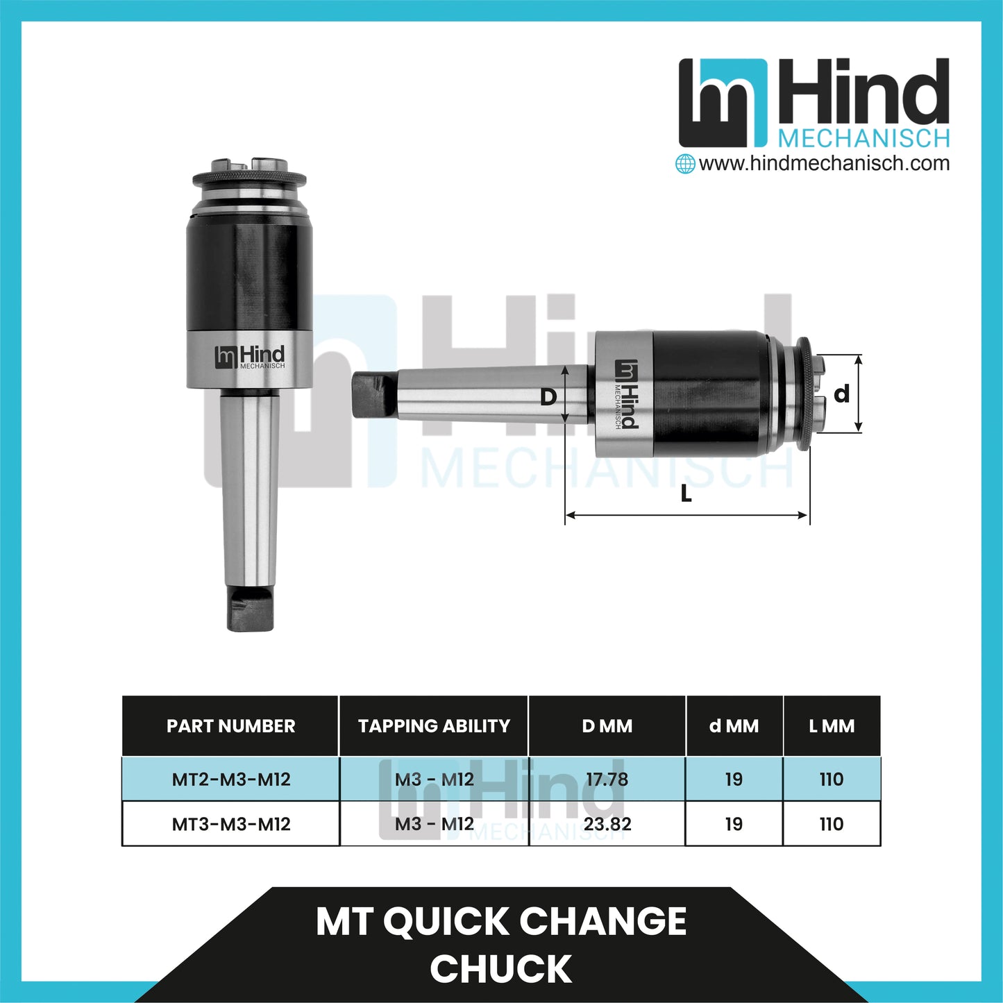 Morse Taper Quick Change Tapping Chuck