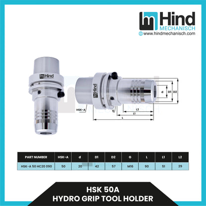 HSK50-A Hydrogrip Tool Holder