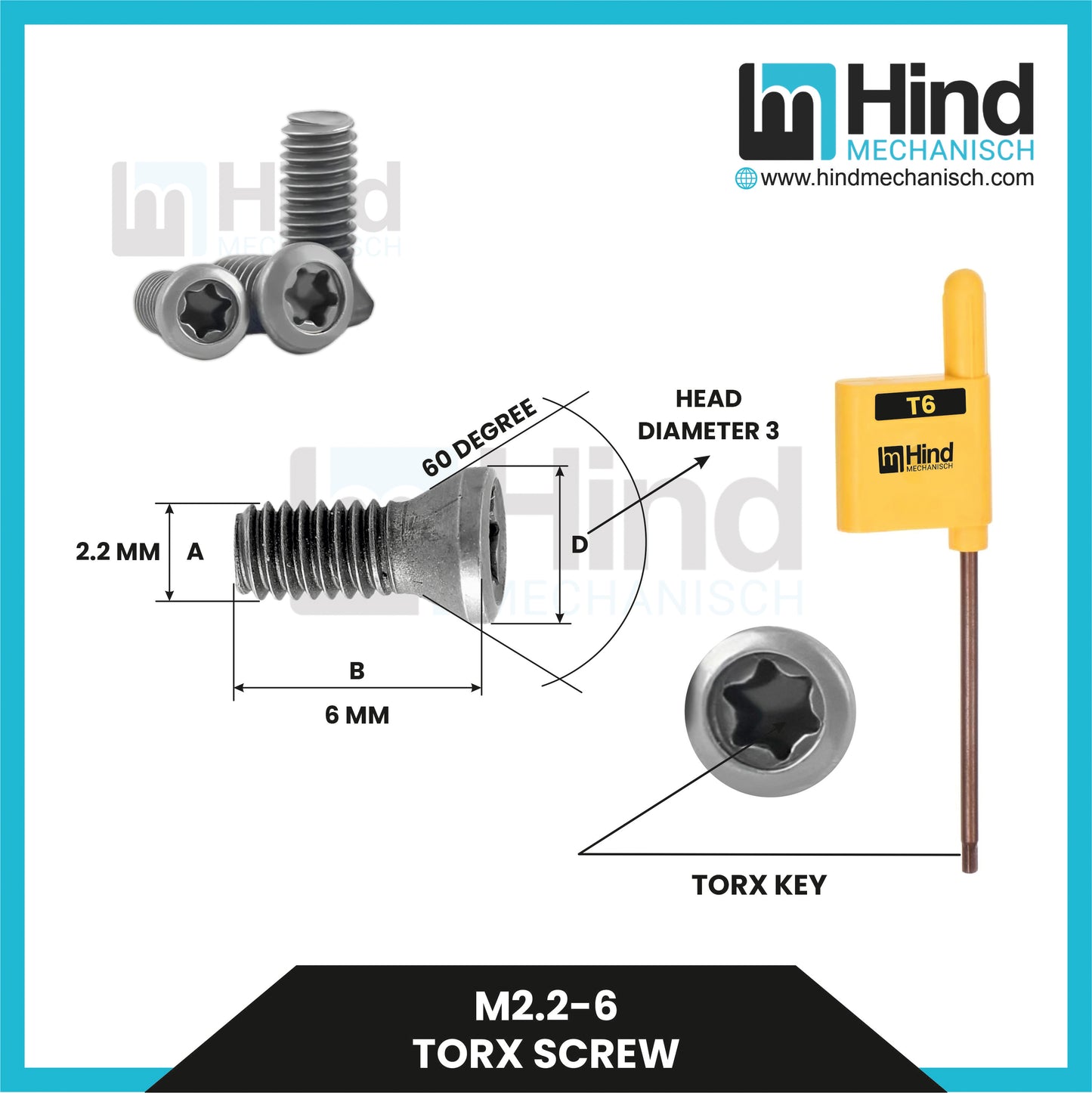 M2.2 | M2.2-6 | Torx Screw