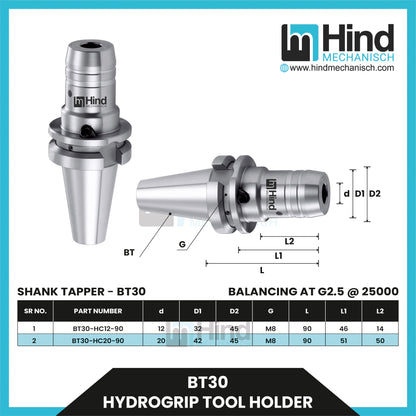 BT30 Hydrogrip Tool Holder