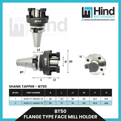 BT50 Flange Type Tool Holder