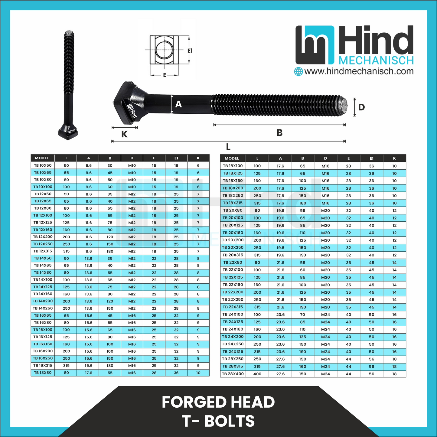 Forged Head T-Bolts Clamping Clamp