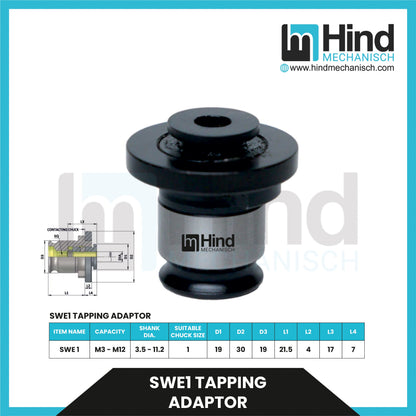 Tapping Adaptor without Safety Clutch | Tool Holder Accessories